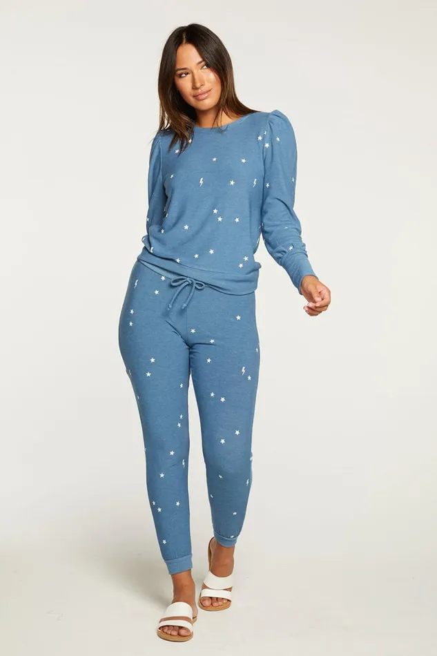 Womens Chaser Brand Bottoms Starry Bolts Pant