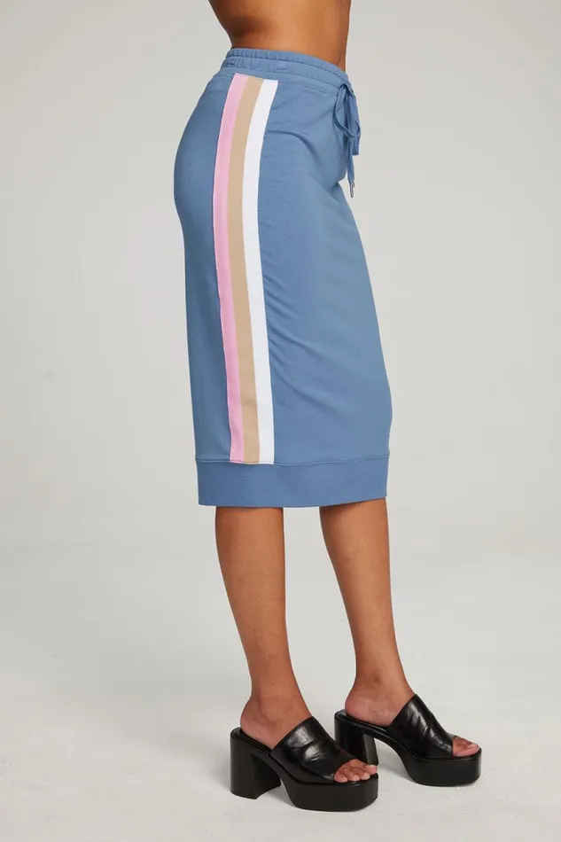 Womens Chaser Brand Bottoms Sundance Vintage Blue Midi Skirt