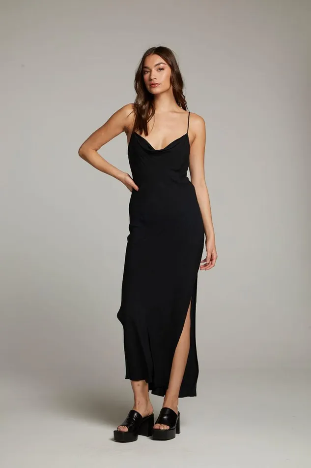 Womens Chaser Brand Dresses Bleeker Licorice Slip Dress