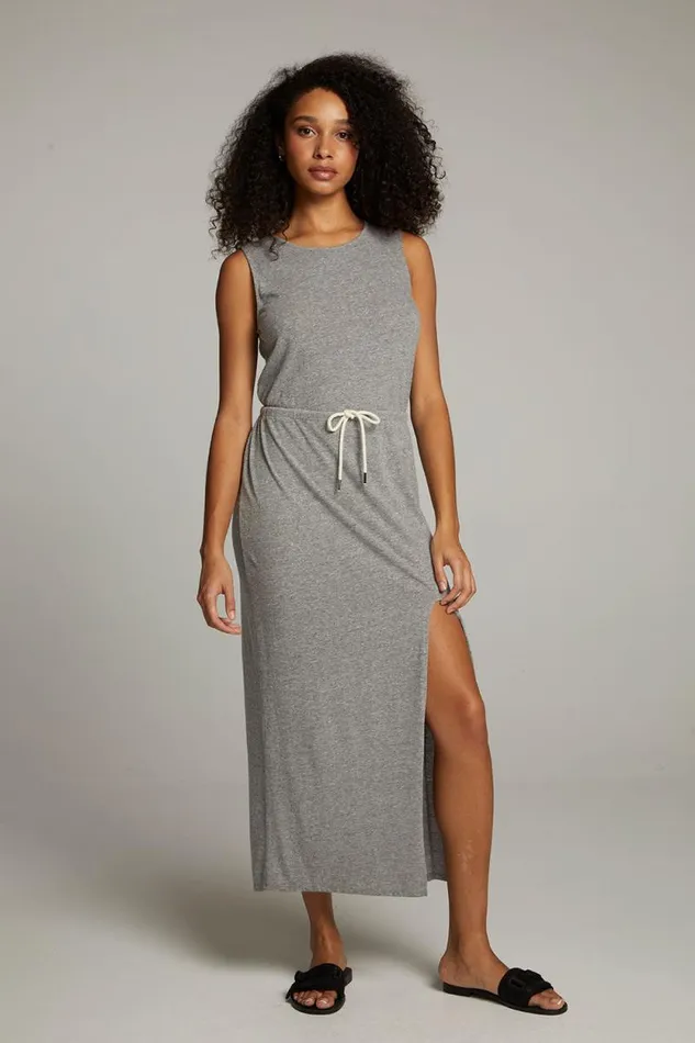 Womens Chaser Brand Loungewear Durangoo Streaky Grey Maxi Dress