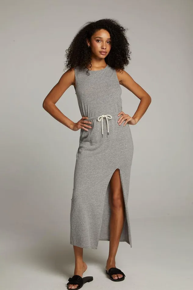 Womens Chaser Brand Loungewear Durangoo Streaky Grey Maxi Dress