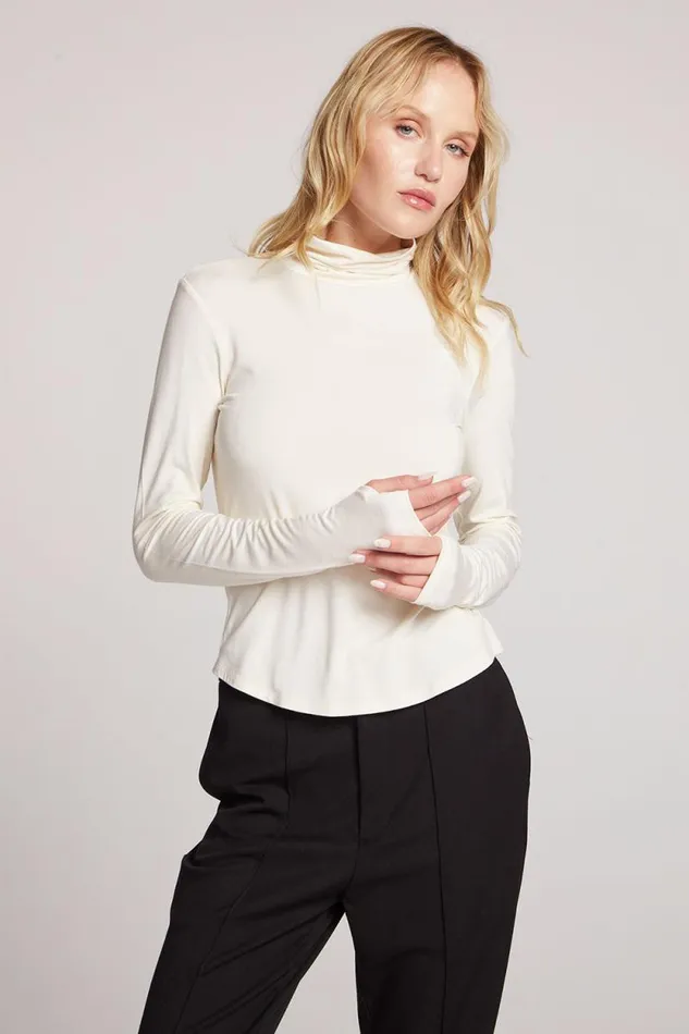 Womens Chaser Brand Loungewear Vicente Starry White Long Sleeve