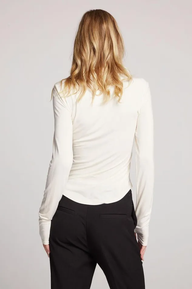 Womens Chaser Brand Loungewear Vicente Starry White Long Sleeve