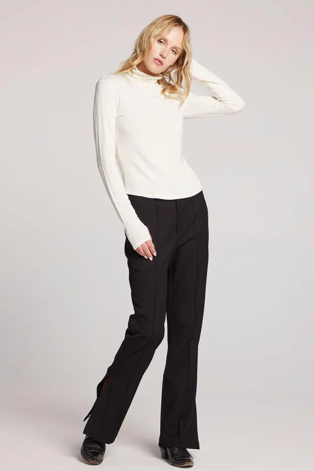 Womens Chaser Brand Loungewear Vicente Starry White Long Sleeve
