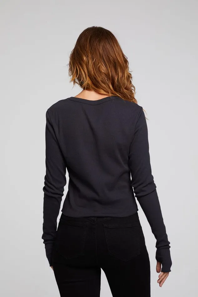 Womens Chaser Brand Tops Angel Wings Long Sleeve