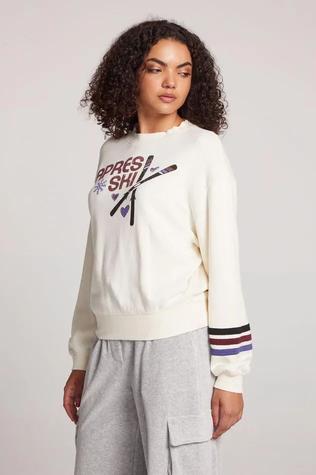 Womens Chaser Brand Tops Apres Ski Hearts Pullover