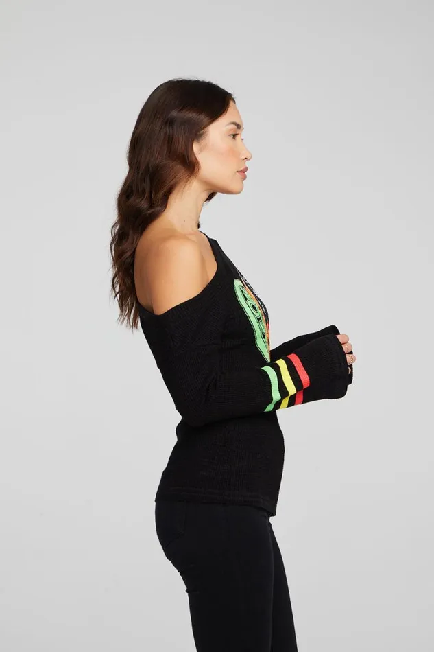 Womens Chaser Brand Tops Bob Marley One Love Long Sleeve