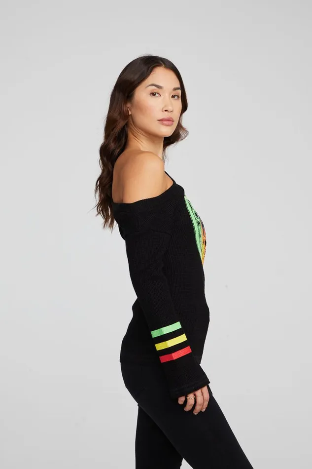 Womens Chaser Brand Tops Bob Marley One Love Long Sleeve