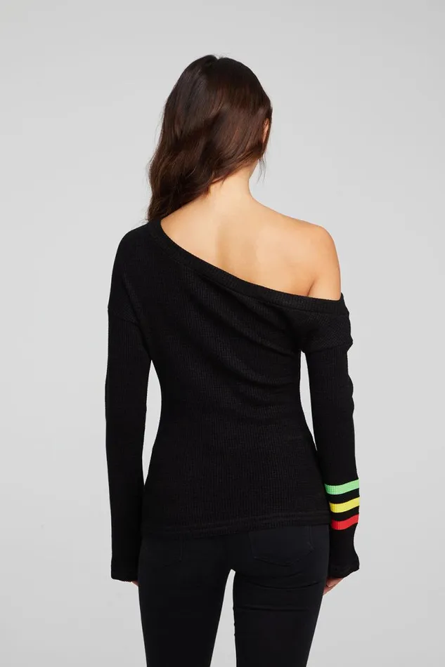 Womens Chaser Brand Tops Bob Marley One Love Long Sleeve