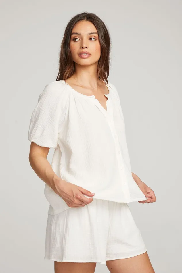 Womens Chaser Brand Tops Brentwood White Blouse