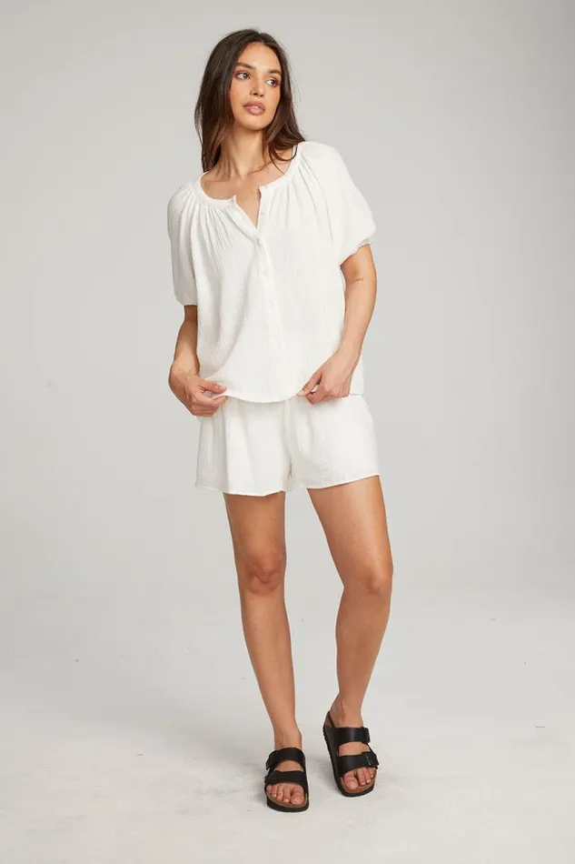 Womens Chaser Brand Tops Brentwood White Blouse