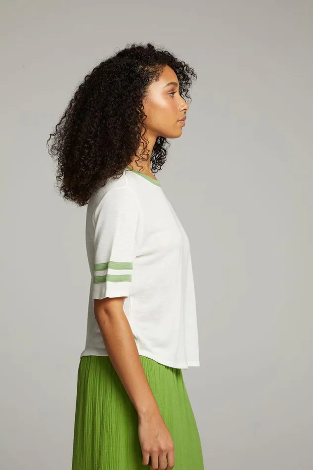 Womens Chaser Brand Tops Enrique White Short Sleeve