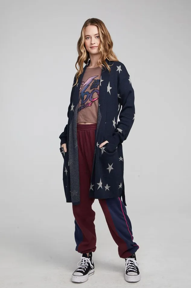 Womens Chaser Brand Tops Eve Star Struck Sweater