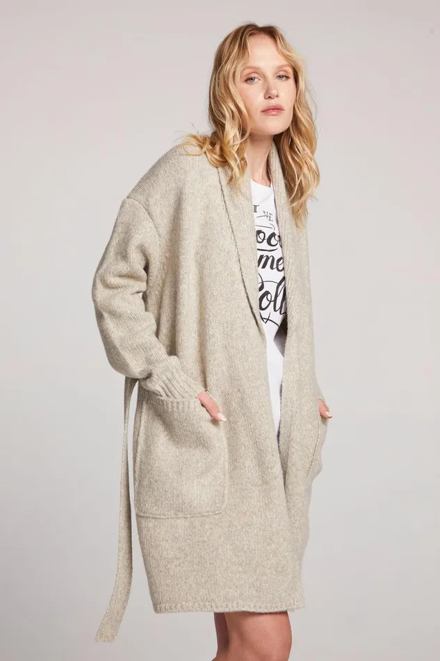 Womens Chaser Brand Tops Eve Toasted Coconut Sweater