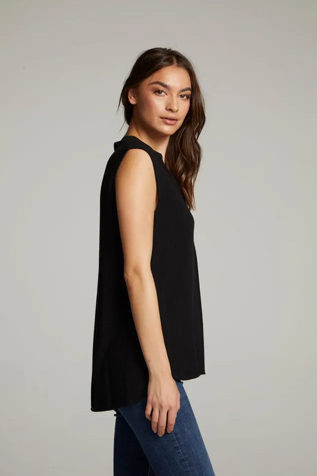 Womens Chaser Brand Tops Glades True Black Tank Top