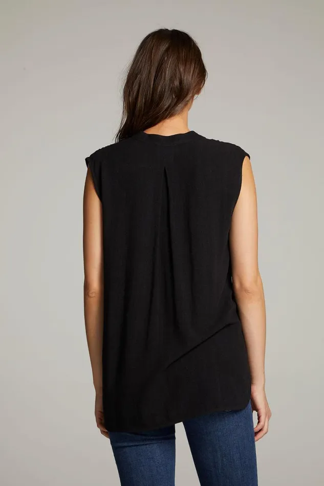 Womens Chaser Brand Tops Glades True Black Tank Top
