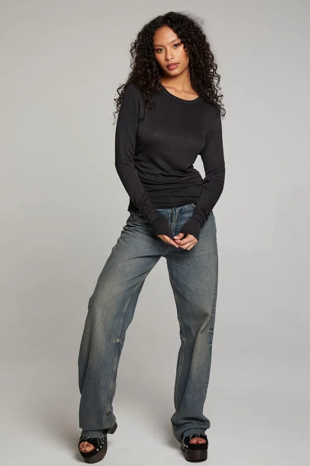 Womens Chaser Brand Tops Louis Licorice Long Sleeve
