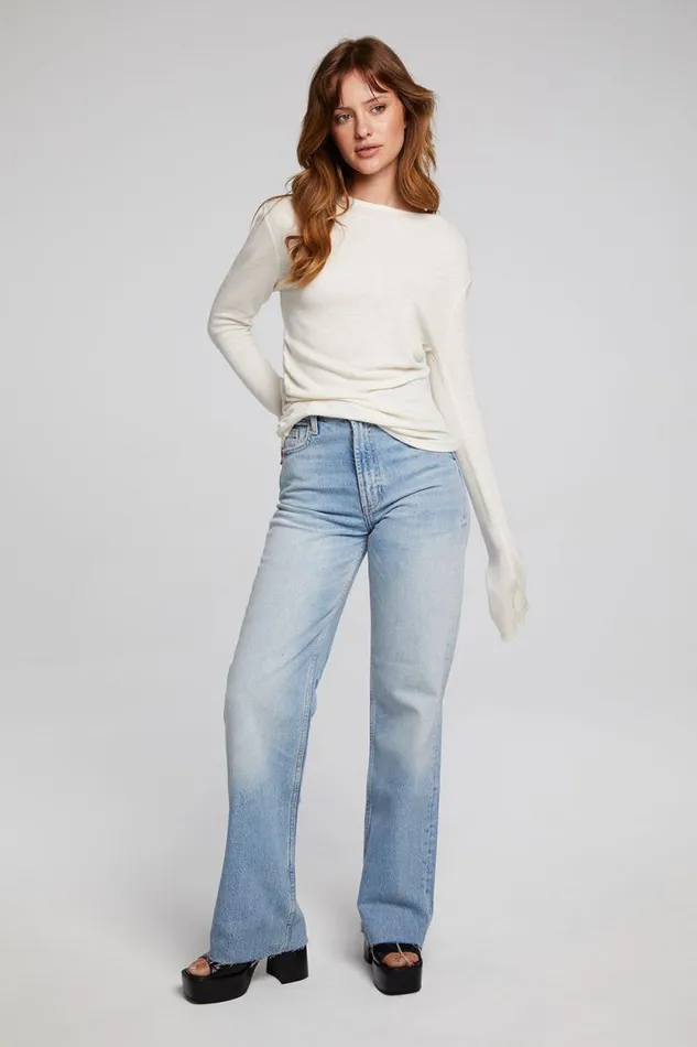 Womens Chaser Brand Tops Nyla Starry White Blouse