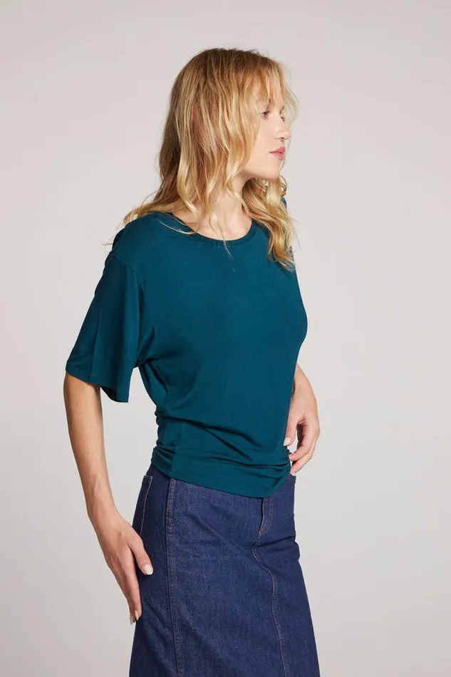 Womens Chaser Brand Tops Portola Dark Sea Short Sleeve