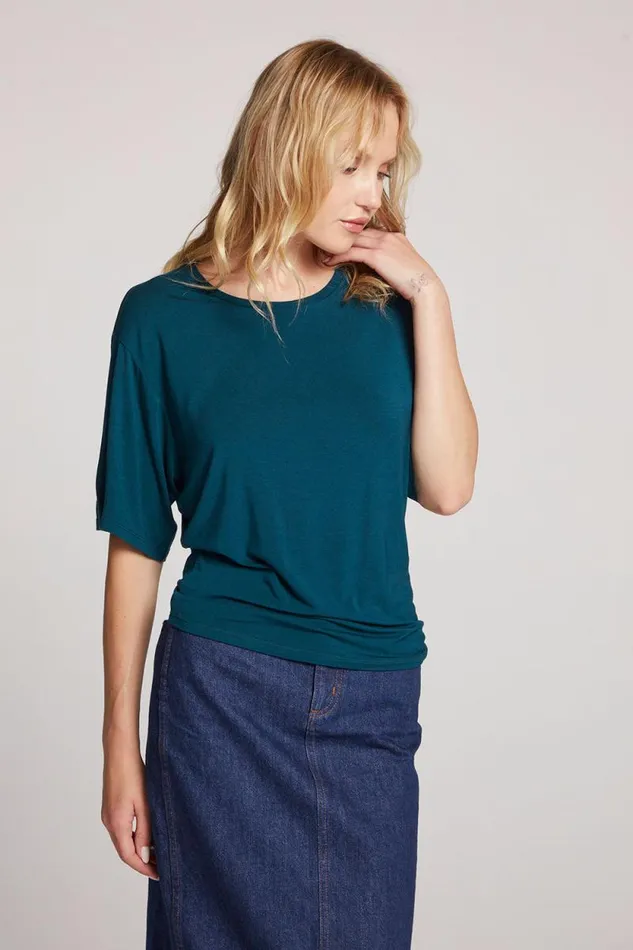Womens Chaser Brand Tops Portola Dark Sea Short Sleeve