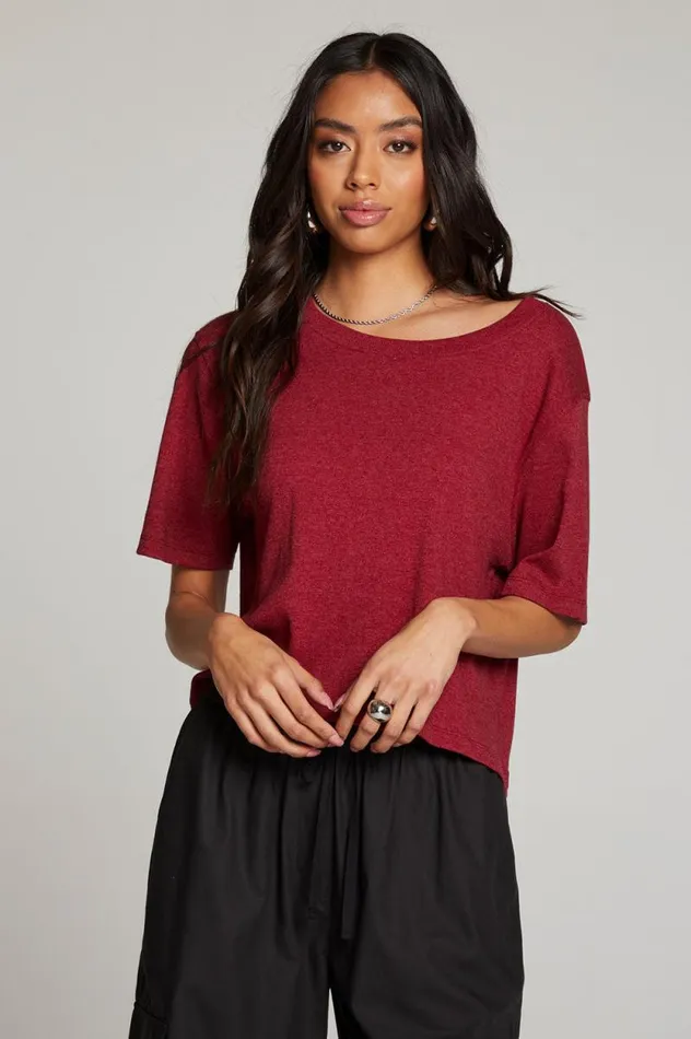 Womens Chaser Brand Tops Rover Blood Red Tee