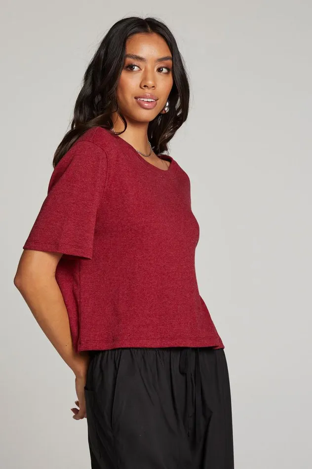 Womens Chaser Brand Tops Rover Blood Red Tee