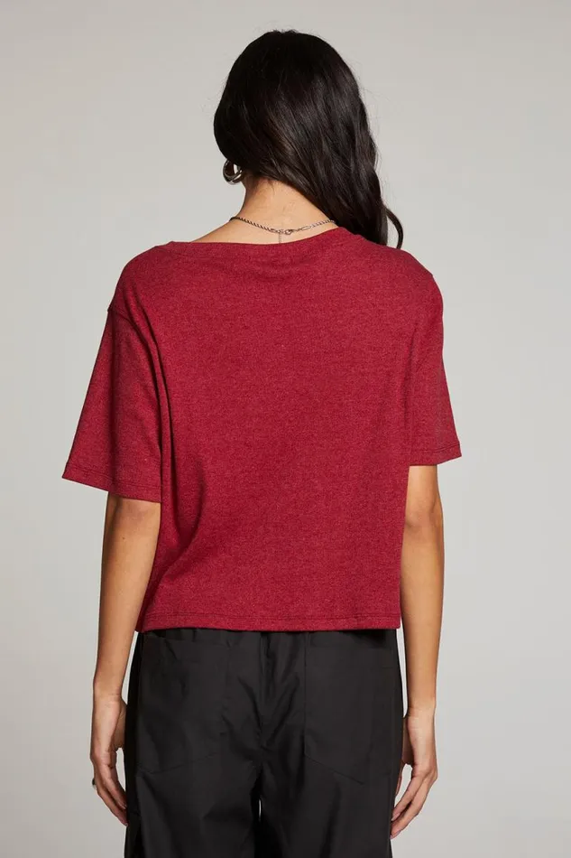 Womens Chaser Brand Tops Rover Blood Red Tee