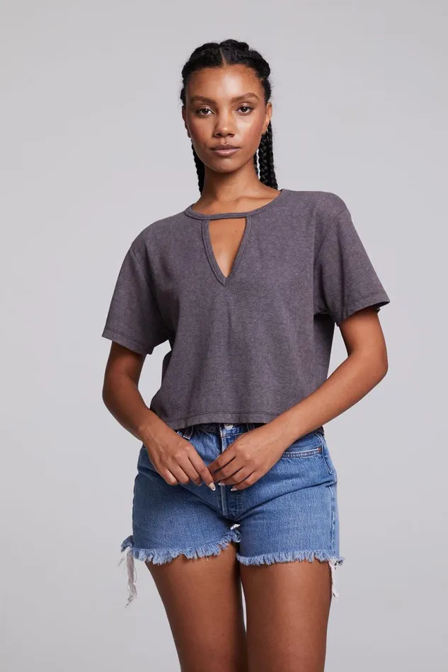 Womens Chaser Brand Tops Servino True Black Tee