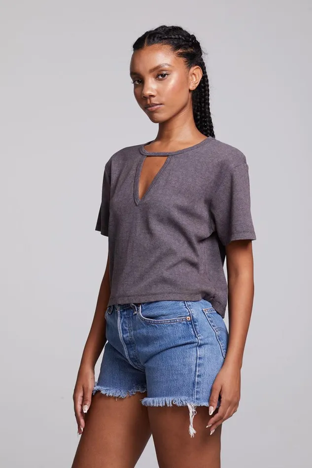 Womens Chaser Brand Tops Servino True Black Tee