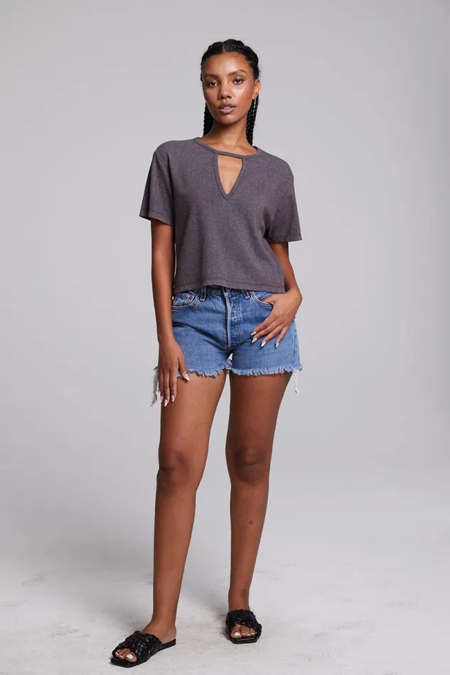 Womens Chaser Brand Tops Servino True Black Tee