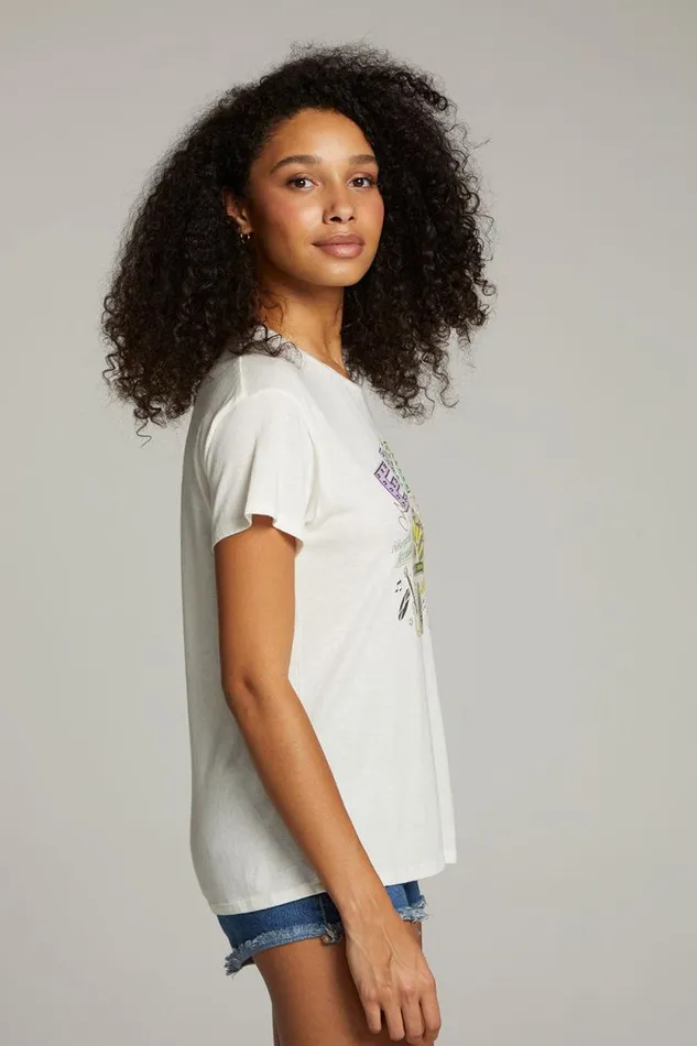 Womens Chaser Brand Tops Sun Records Memphis Collage Tee