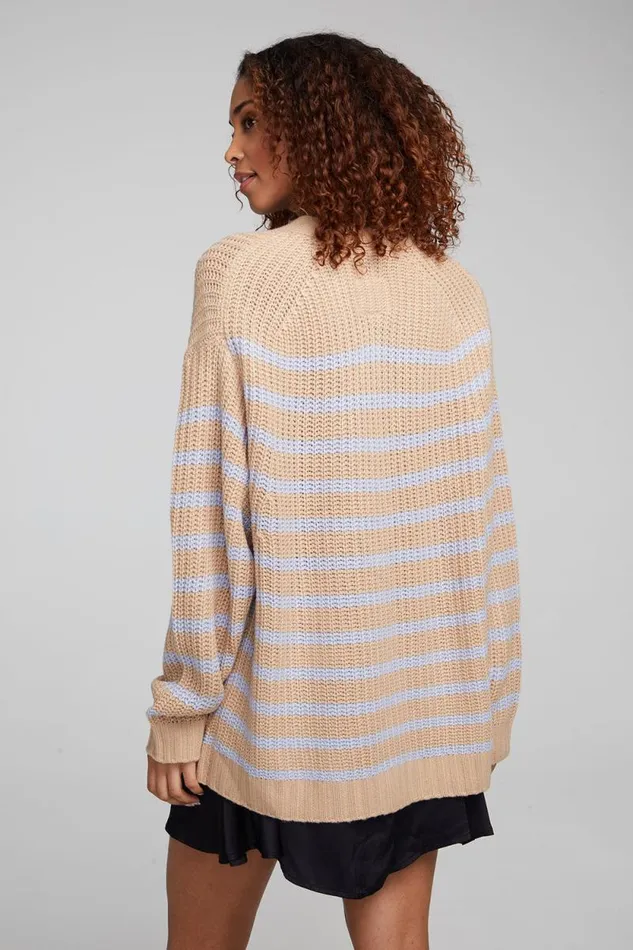 Womens Chaser Brand Tops Vibe Fairfax Stripe Cardigan