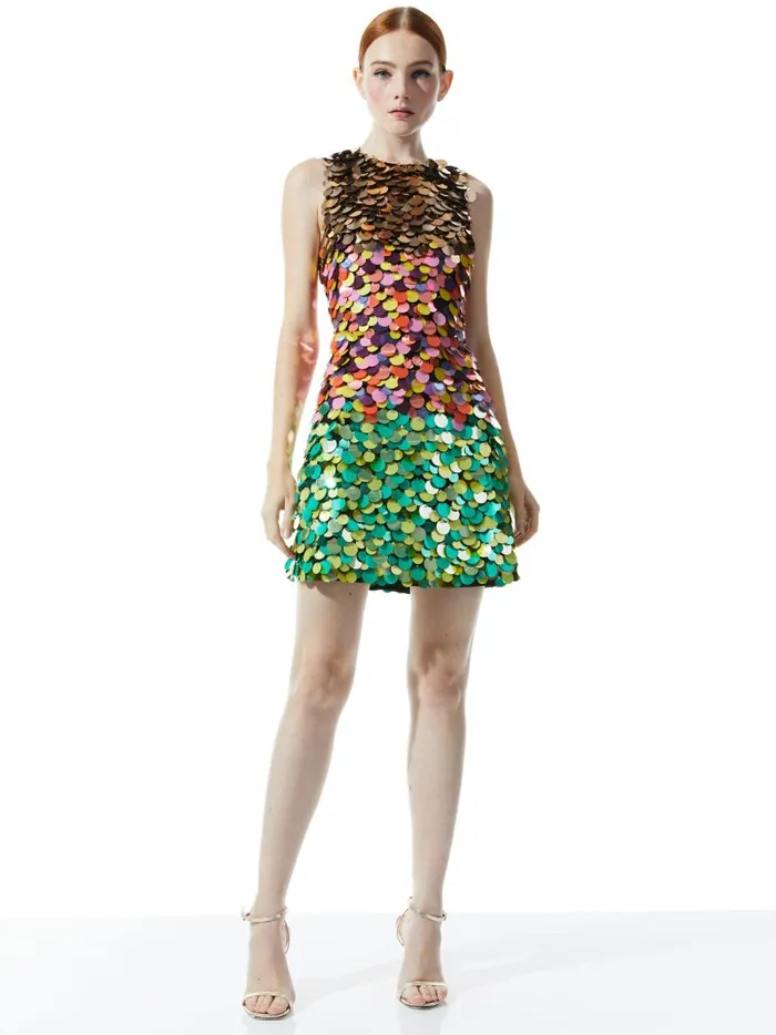 Womens Dresses Alice Olivia Clyde Embellished Shift Dress Multi