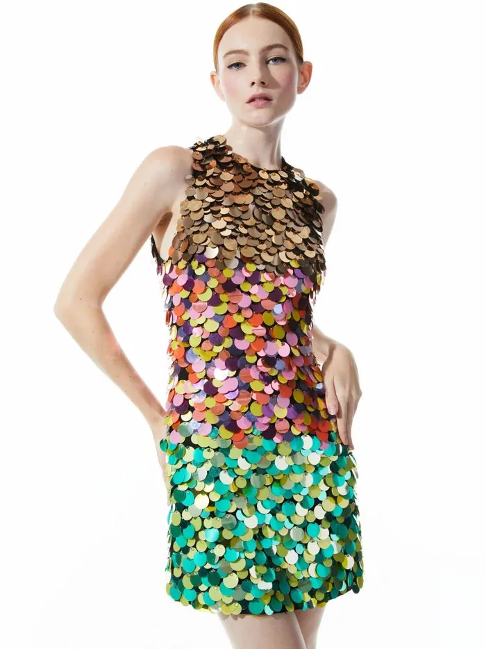 Womens Dresses Alice Olivia Clyde Embellished Shift Dress Multi