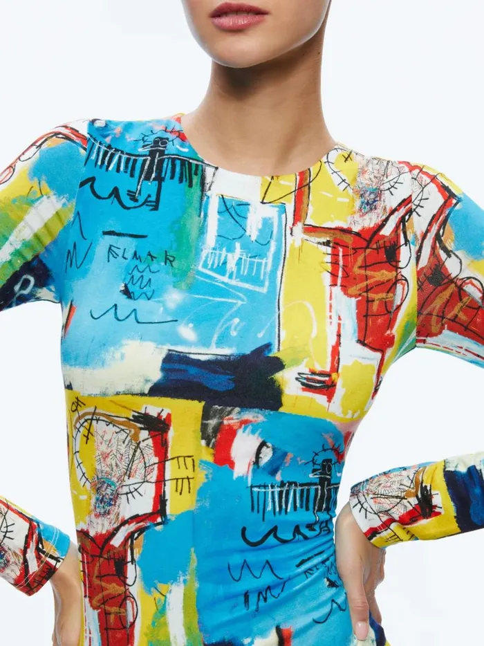 Womens Dresses Alice Olivia X Basquiat Delora Mini Dress Untitled