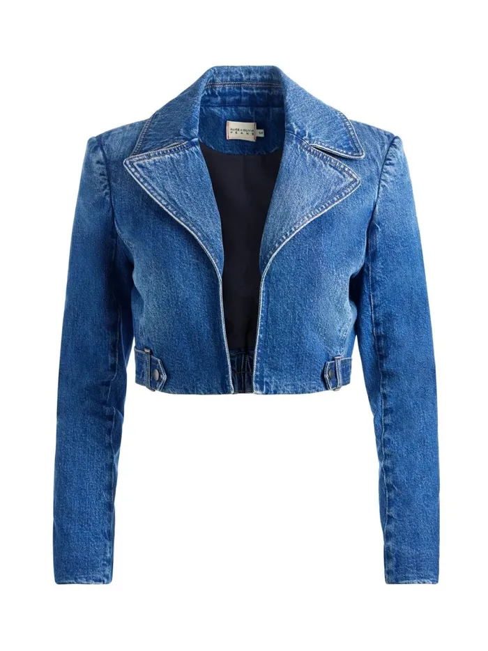 Womens Jackets Coats Alice Olivia Yardley Denim Jacket Lola Blue