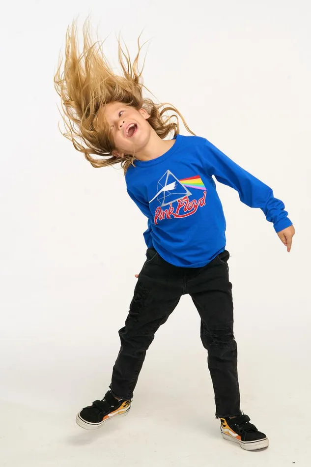 WomensKids Chaser Brand Music Pink Floyd Dark Side Of The Moon Long Sleeve Tee