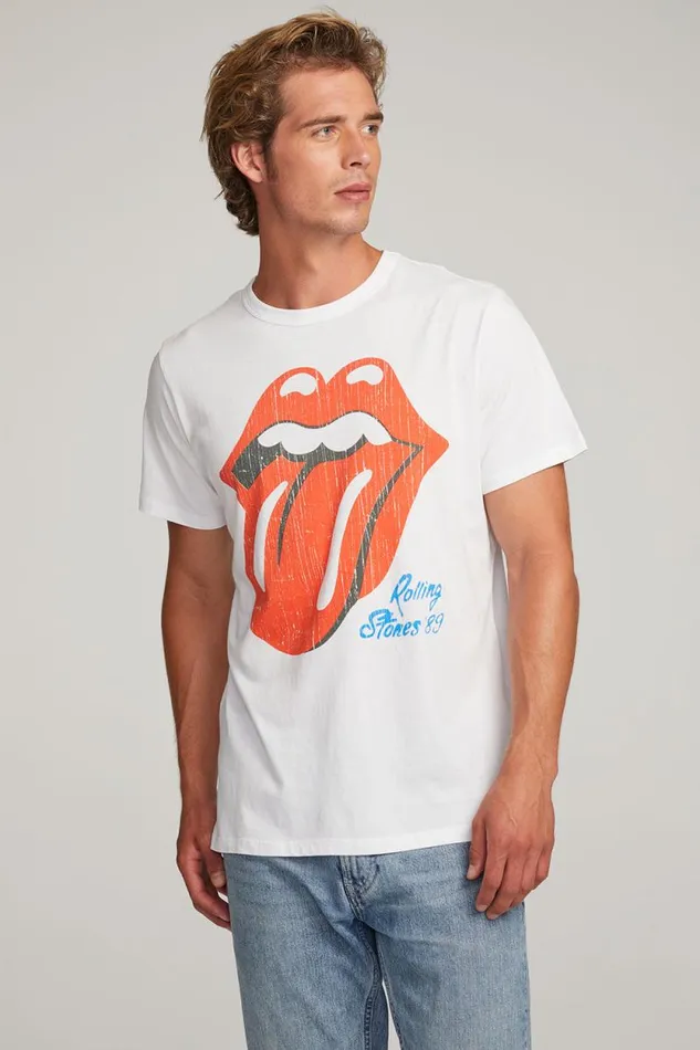 WomensMens Chaser Brand Music Rolling Stones Steel Wheels Tour Mens Tee