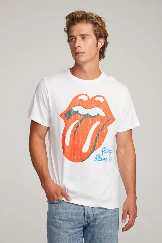 WomensMens Chaser Brand Music Rolling Stones Steel Wheels Tour Mens Tee