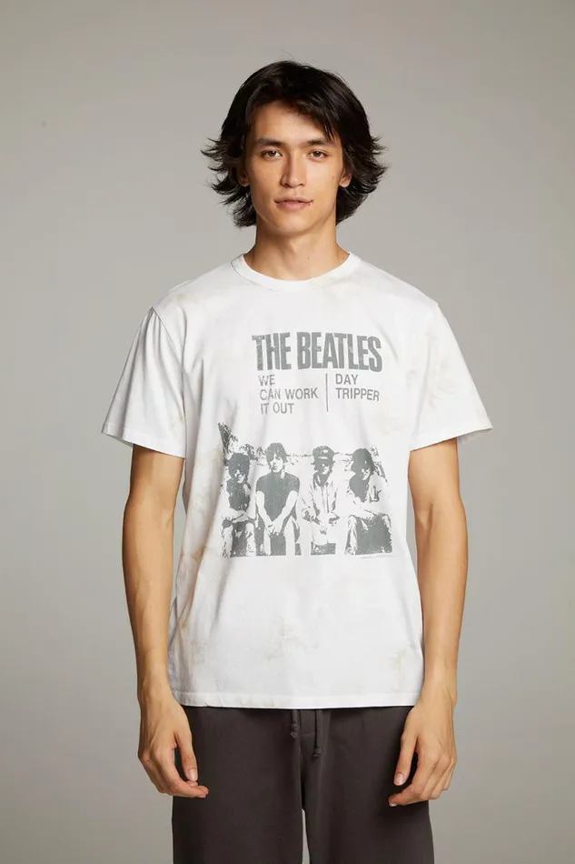 WomensMens Chaser Brand Music The Beatles Day Tripper Crew Neck Tee