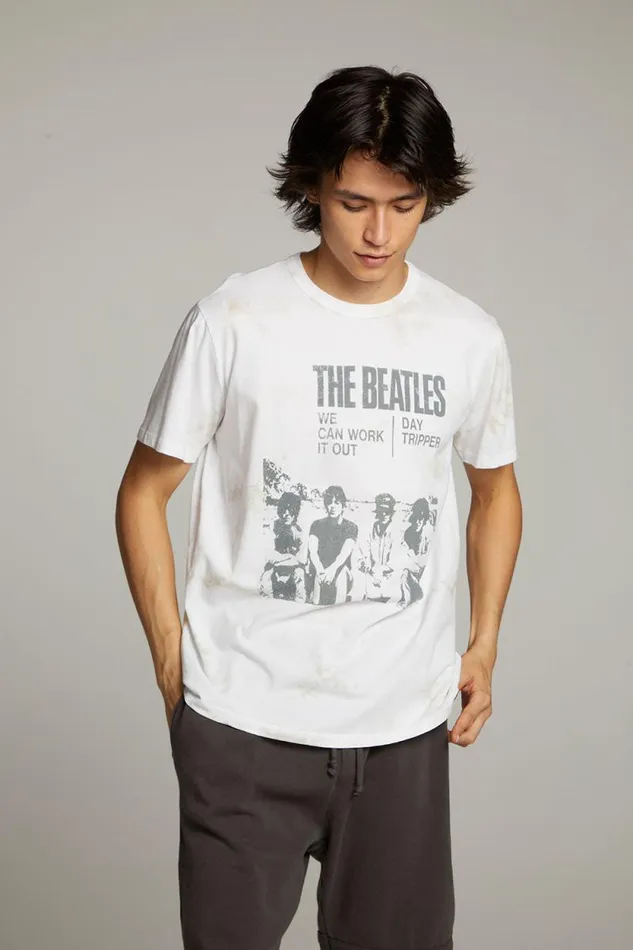 WomensMens Chaser Brand Music The Beatles Day Tripper Crew Neck Tee