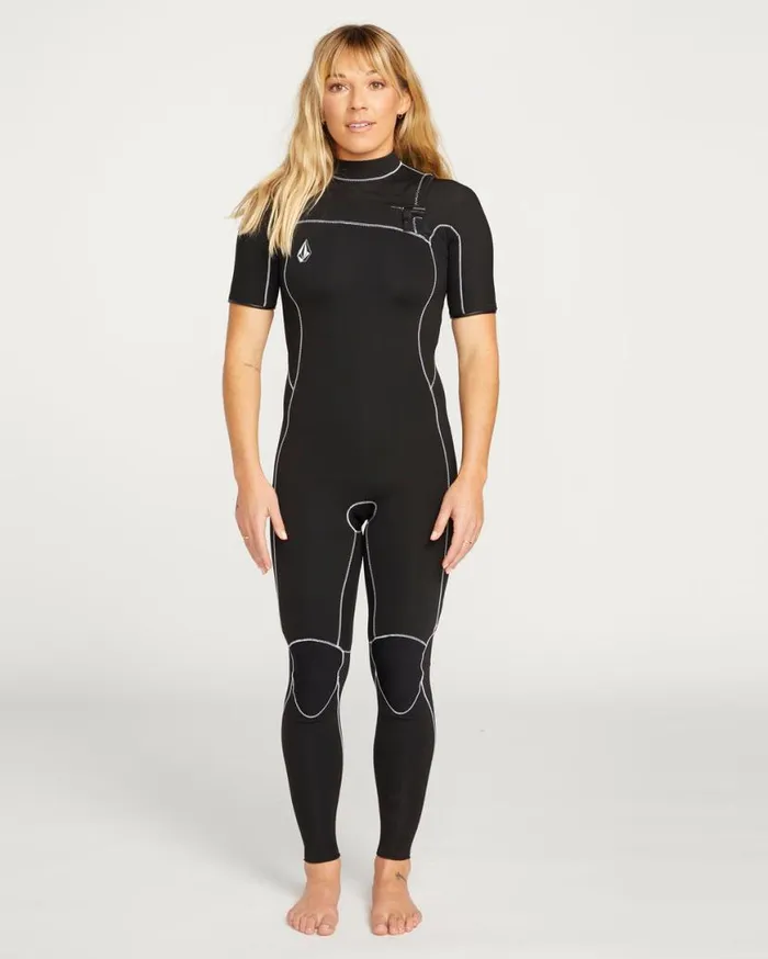 Womens Modulator 2mm Short Sleeve Wetsuit 8211 Black Womens Volcom Wetsuits
