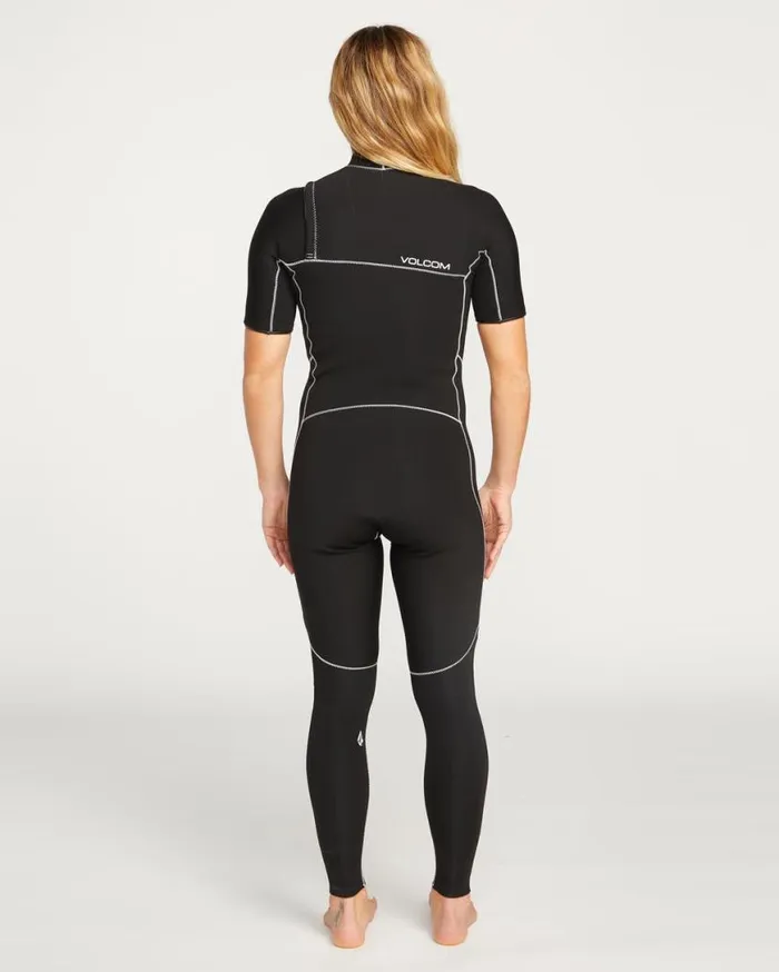 Womens Modulator 2mm Short Sleeve Wetsuit 8211 Black Womens Volcom Wetsuits