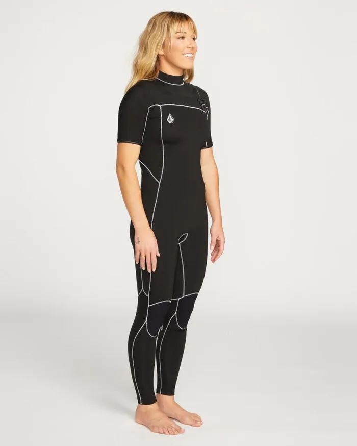 Womens Modulator 2mm Short Sleeve Wetsuit 8211 Black Womens Volcom Wetsuits