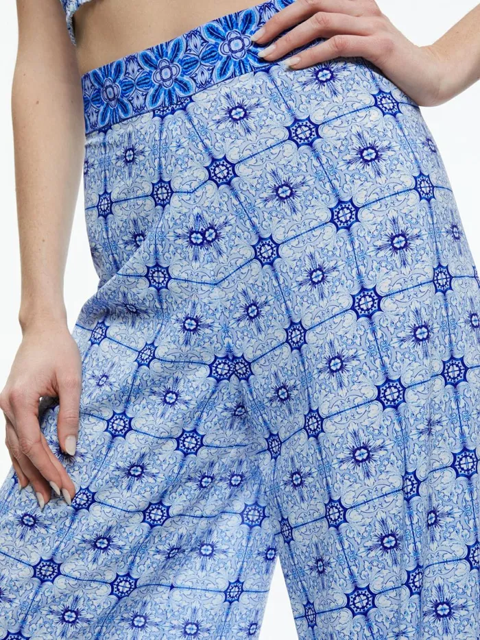 Womens Pants Alice Olivia Athena Wide Leg Pant Greek Tile