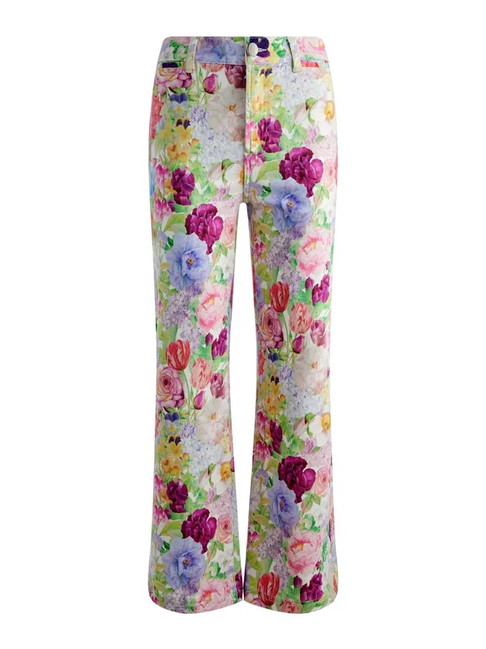 Womens Pants Alice Olivia Gorgeous Coin Pocket Cropped Jean Dawn Floral