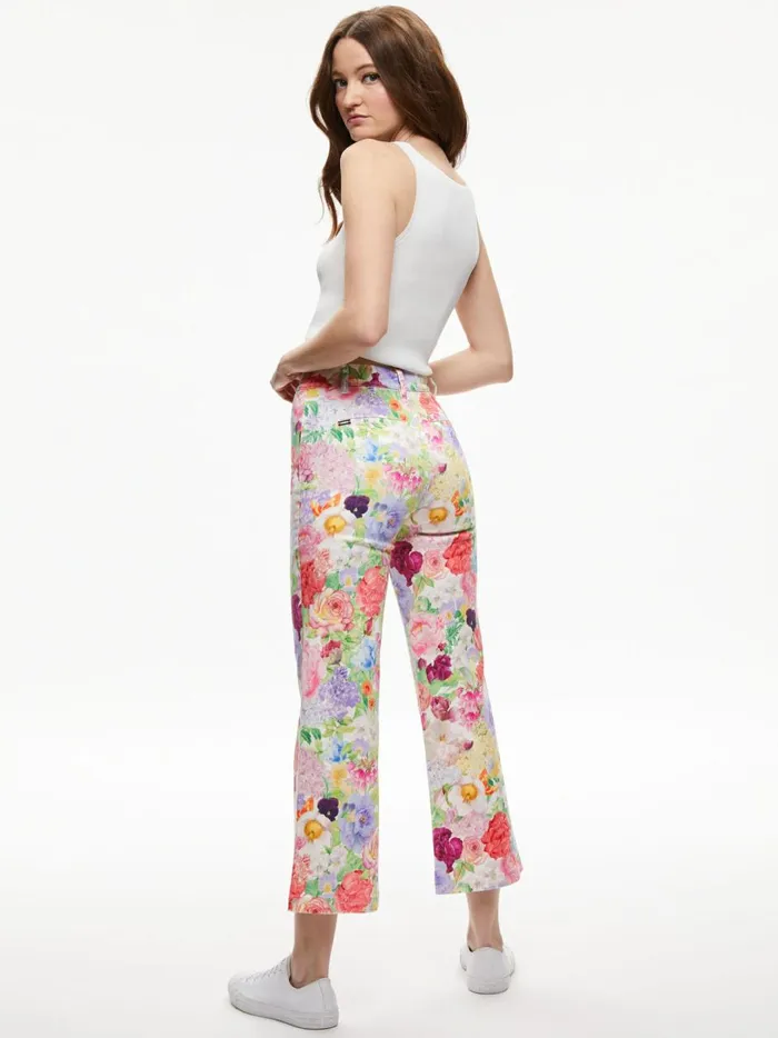 Womens Pants Alice Olivia Gorgeous Coin Pocket Cropped Jean Dawn Floral