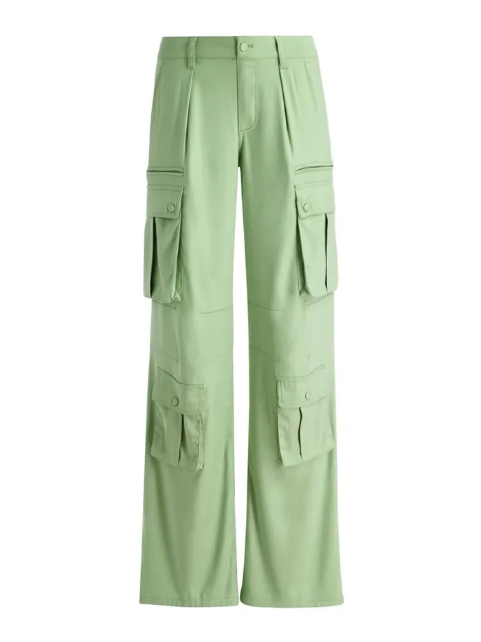 Womens Pants Alice Olivia Joette Cargo Pant Green Tea