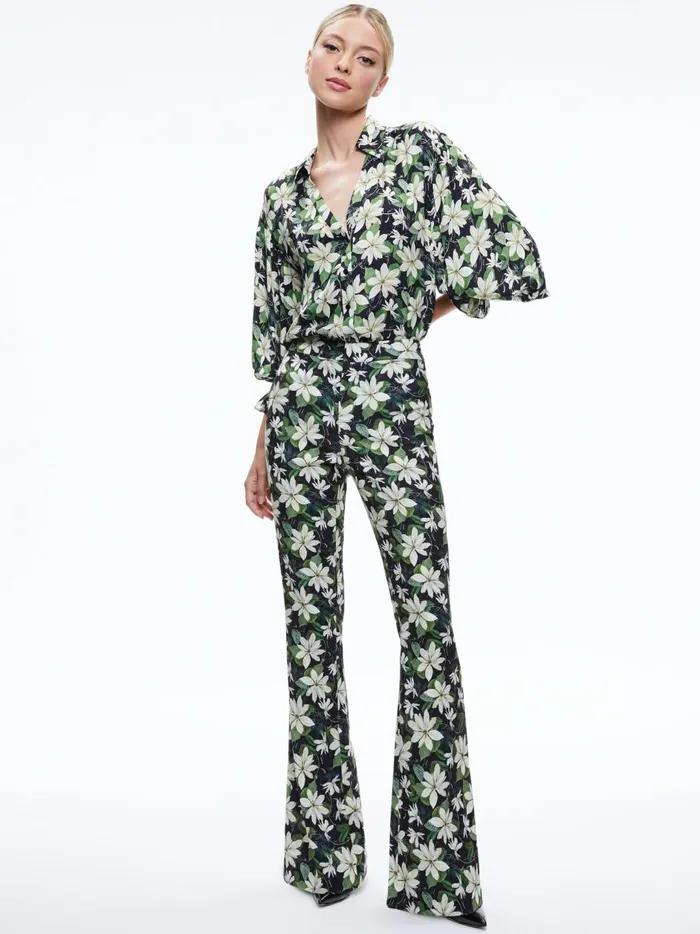Womens Pants Alice Olivia Olivia Bootcut Pant Moonlight Floral