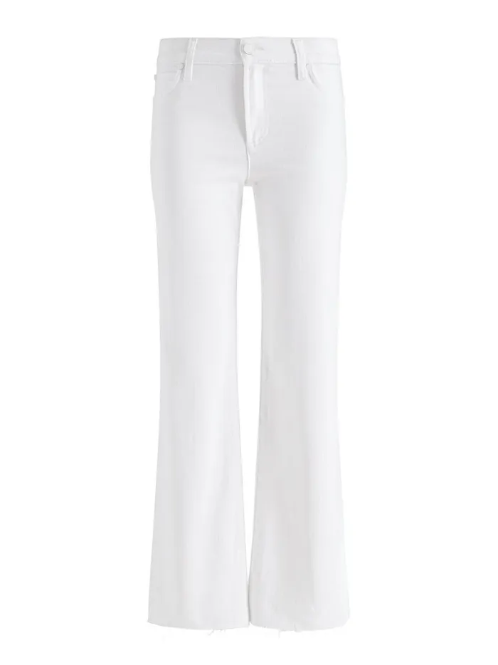Womens Pants Alice Olivia Roxie Low Rise Flared Leg Jean White